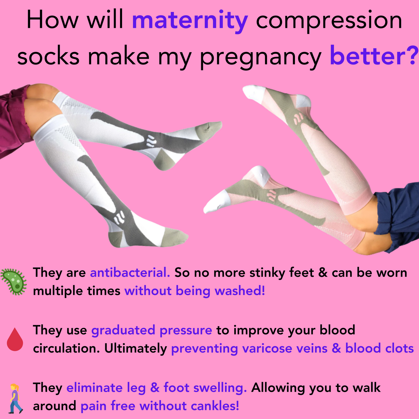 Pregnancy Compression Socks (Bundle)
